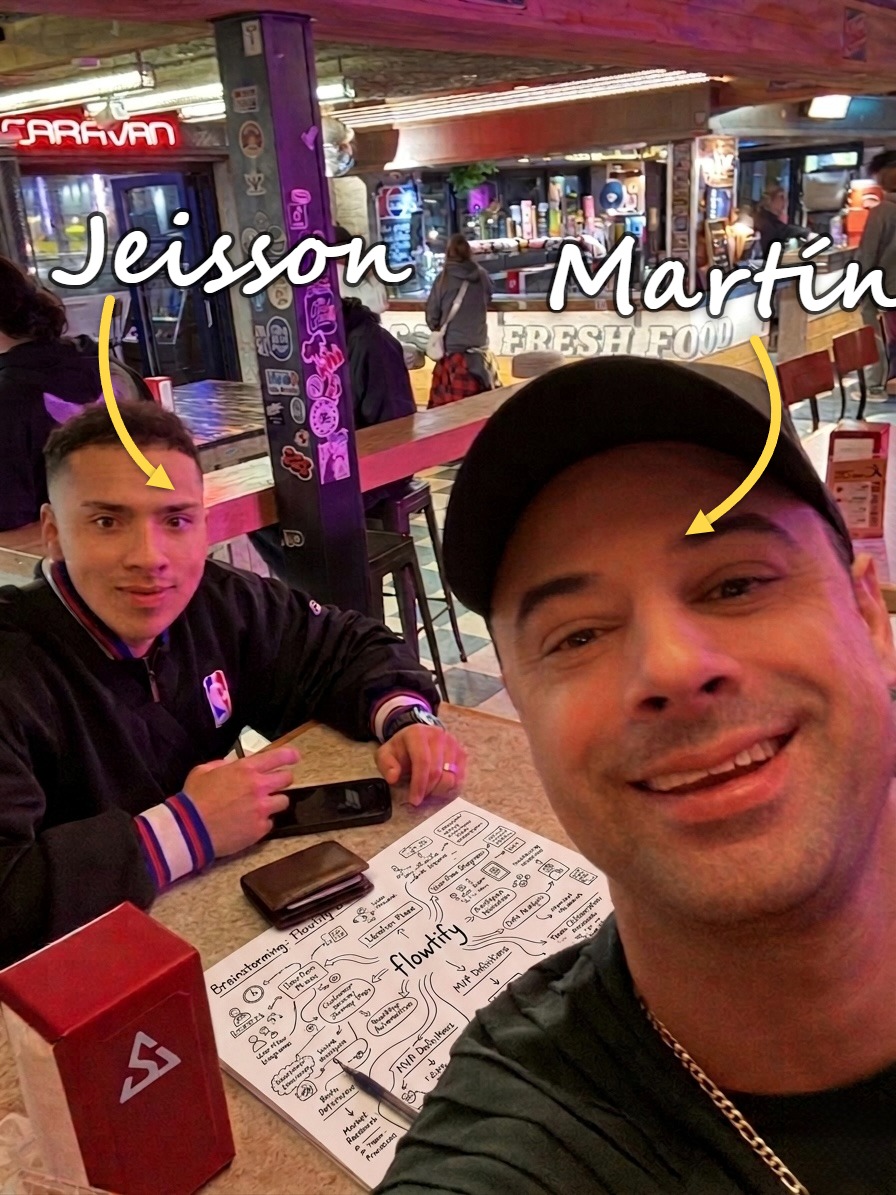 Martin and Jeisson, founders of Flowtify, in Calgary Alberta